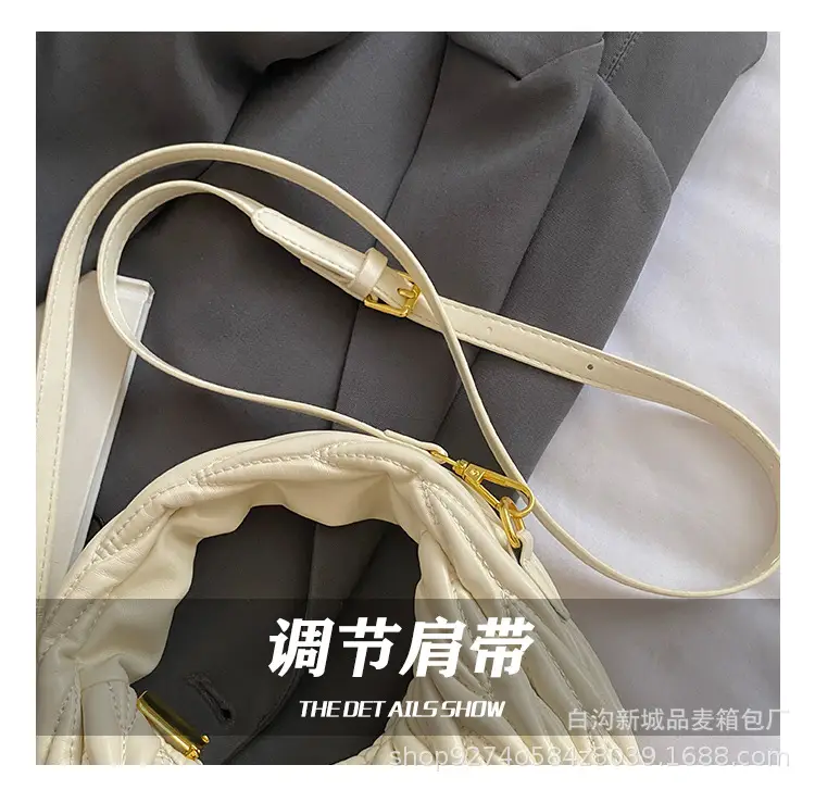 Silver Pleated Shoulder Bag for Women Casual Luxury Handbag — feature 14