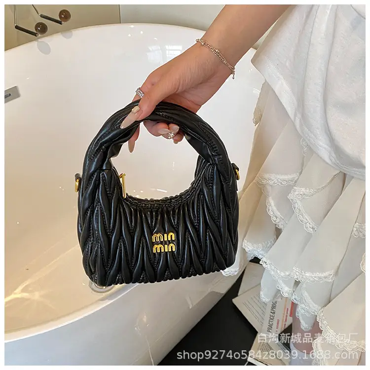 Silver Pleated Shoulder Bag for Women Casual Luxury Handbag — feature 19