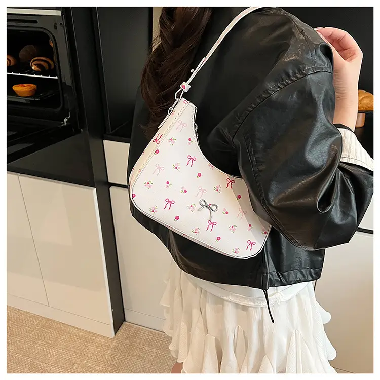 Pink Sweet Print One Shoulder Handbag for Women — feature 18
