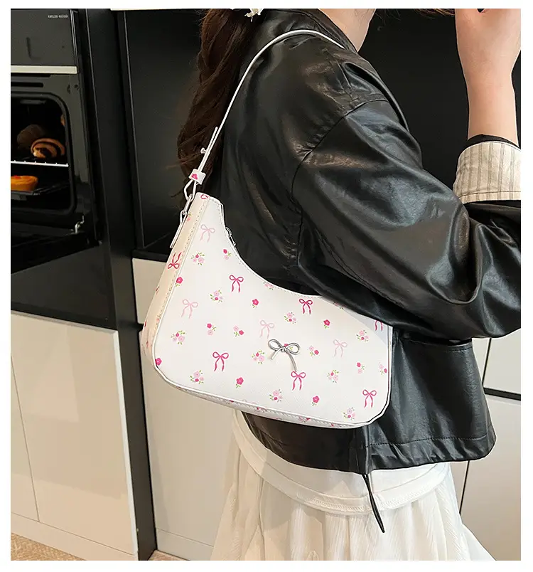 Pink Sweet Print One Shoulder Handbag for Women — feature 2