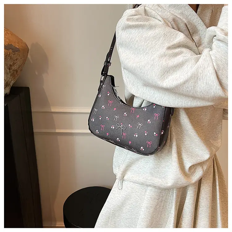 Pink Sweet Print One Shoulder Handbag for Women — feature 30