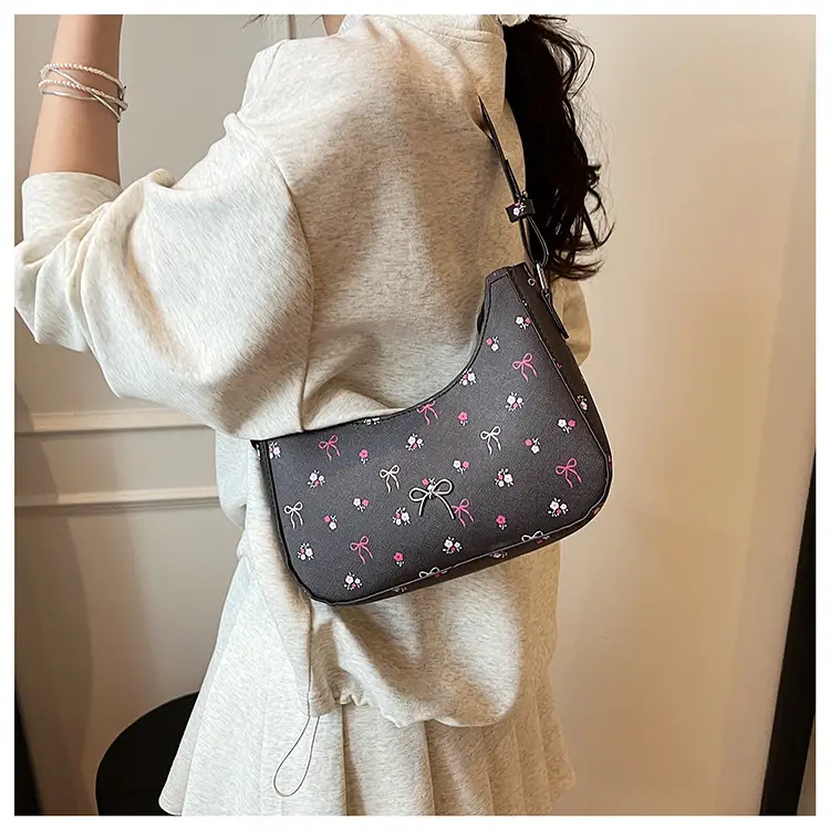 Pink Sweet Print One Shoulder Handbag for Women — feature 31