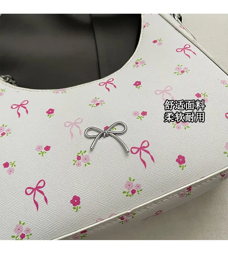 Pink Sweet Print One Shoulder Handbag for Women — feature 4