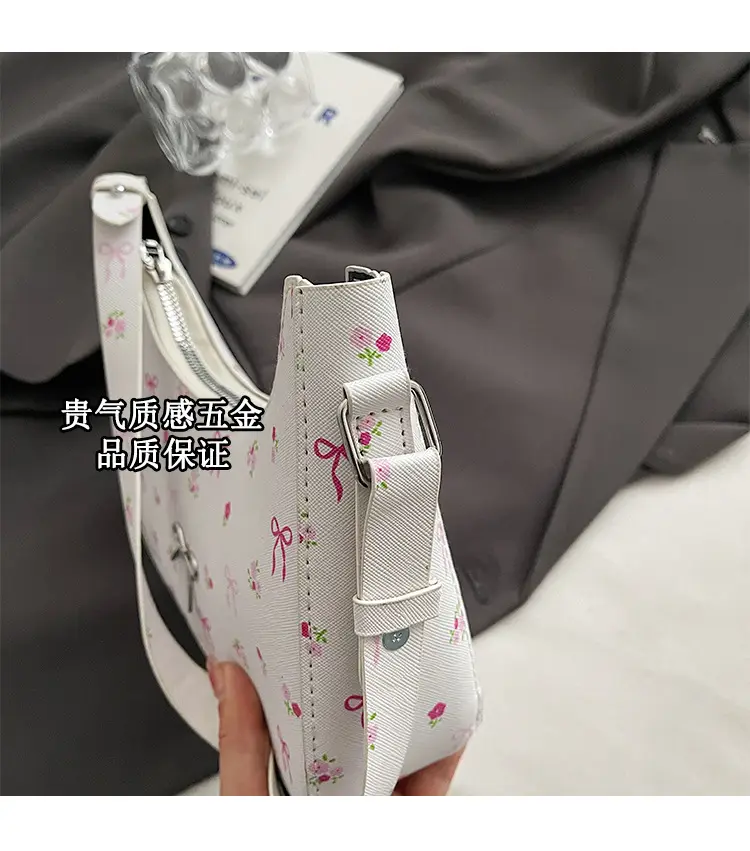 Pink Sweet Print One Shoulder Handbag for Women — feature 5