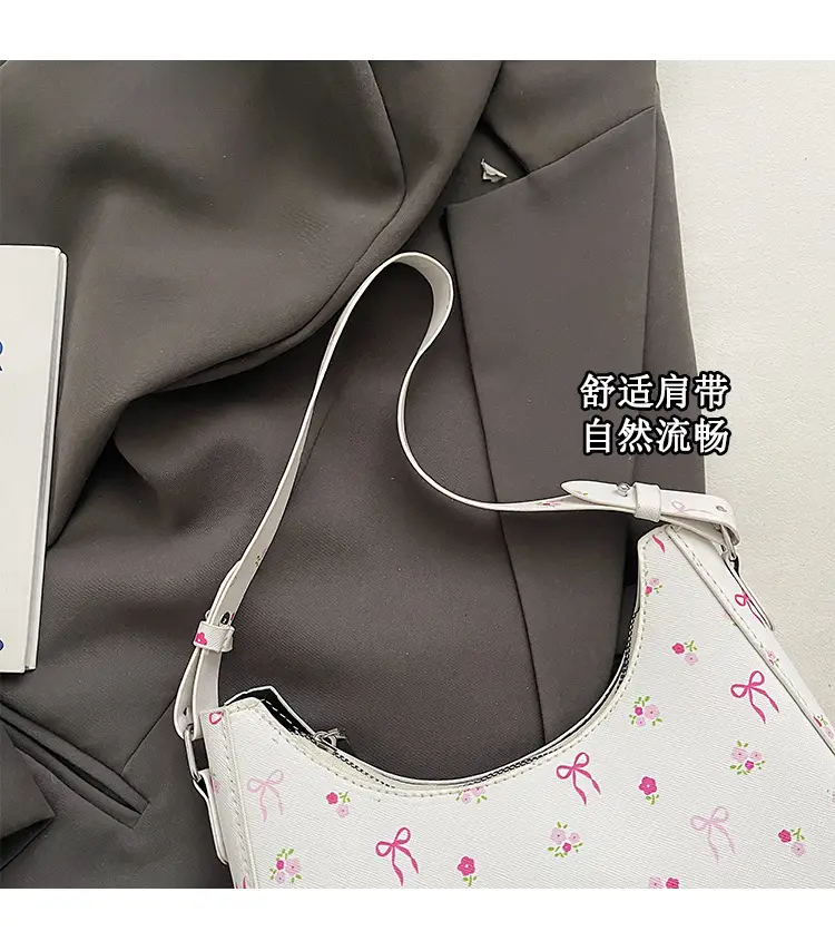 Pink Sweet Print One Shoulder Handbag for Women — feature 7