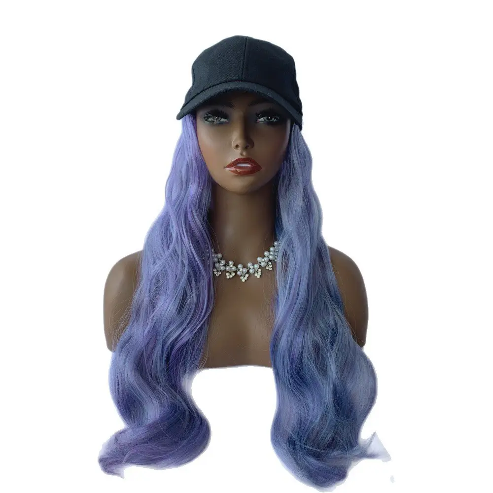 Black Long Curly Hair Wig Cap for Daily Wear - Image 4