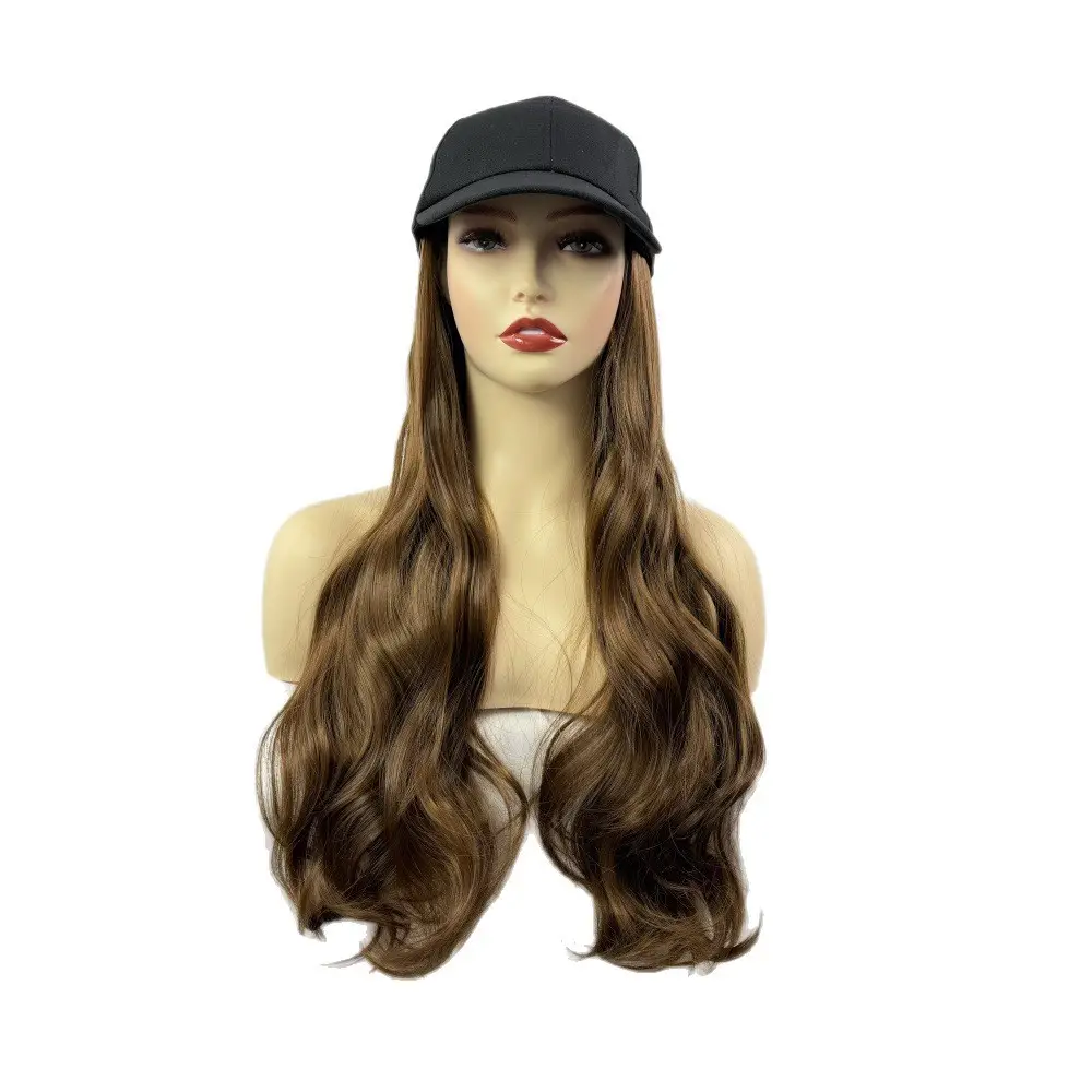 Black Long Curly Hair Wig Cap for Daily Wear - Image 5
