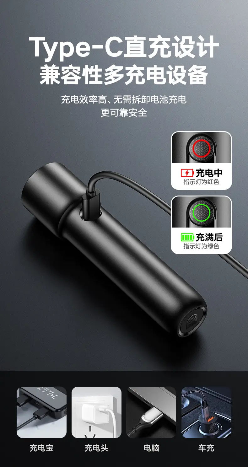 Ultra-Bright LED Flashlight with Long-Range Charging — feature 11