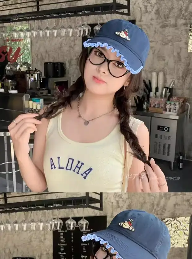 Sweet Duckbill Face Cap for Women Summer Casual Sunshade Hat — feature 7