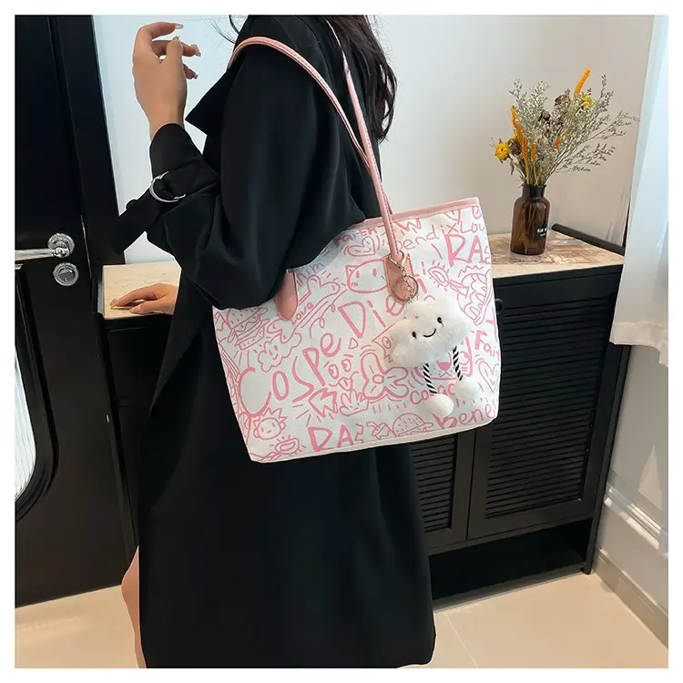 Korean Japanese Graffiti Shoulder Bag for Women - Image 9