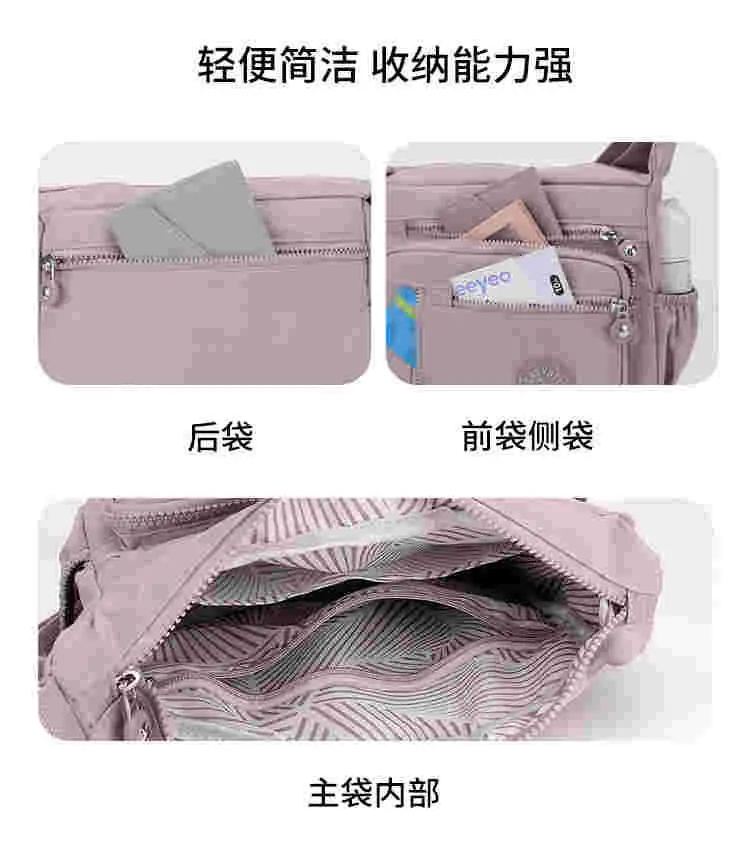 New Nylon Crossbody Bag Large Capacity Purple — feature 10