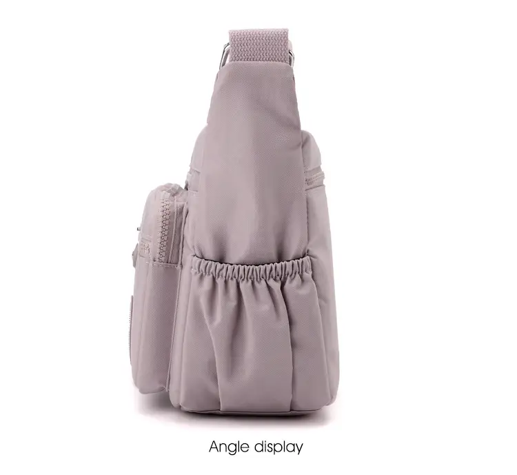 New Nylon Crossbody Bag Large Capacity Purple — feature 22