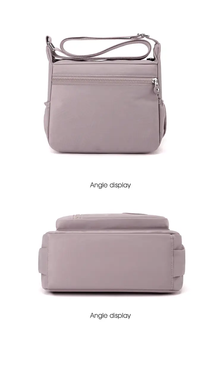 New Nylon Crossbody Bag Large Capacity Purple — feature 23