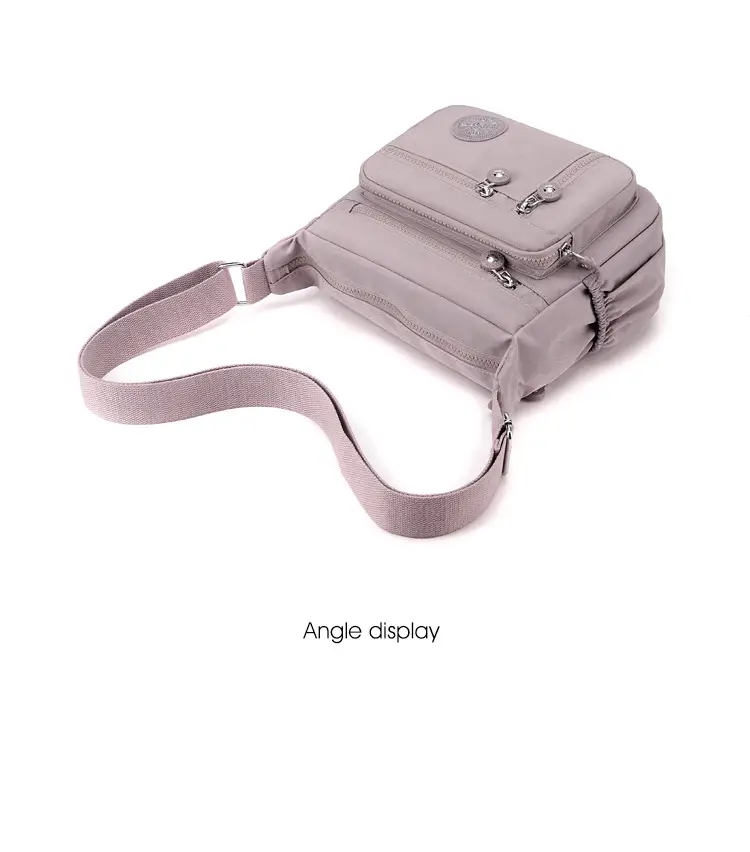 New Nylon Crossbody Bag Large Capacity Purple — feature 24