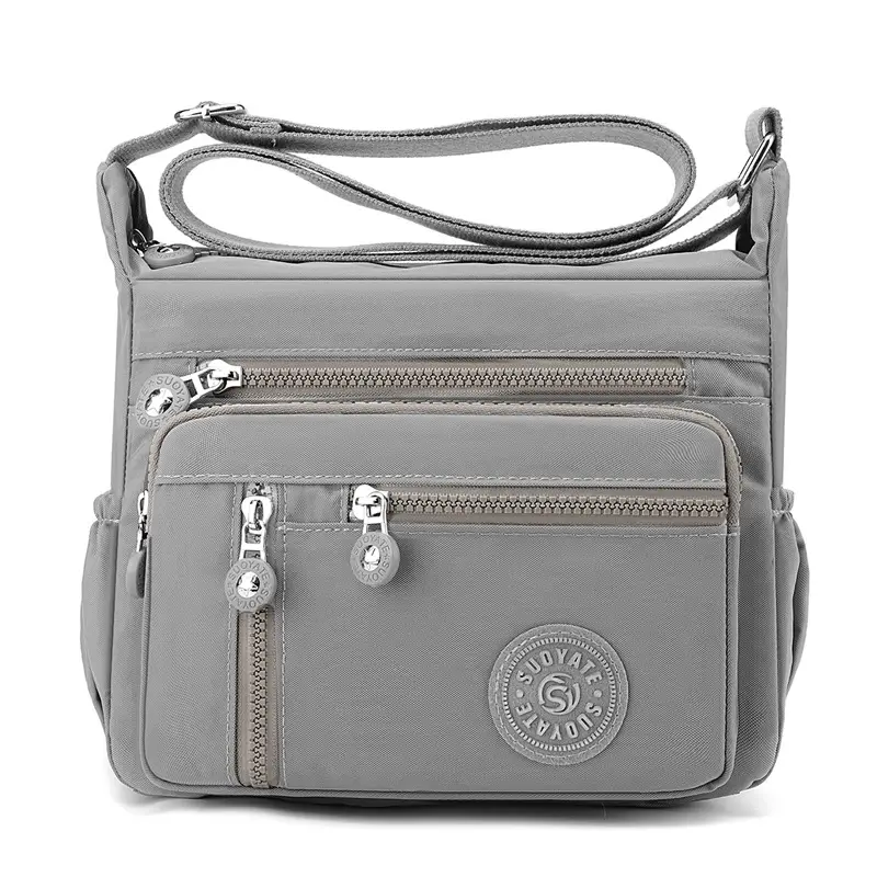 New Nylon Crossbody Bag Large Capacity Purple - Image 6