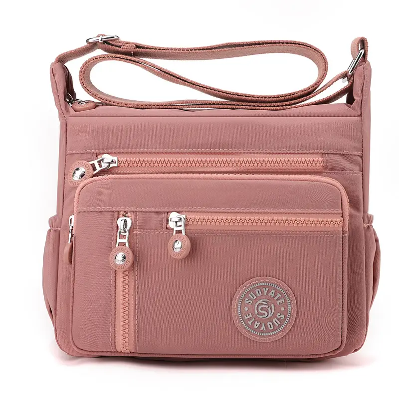 New Nylon Crossbody Bag Large Capacity Purple - Image 7