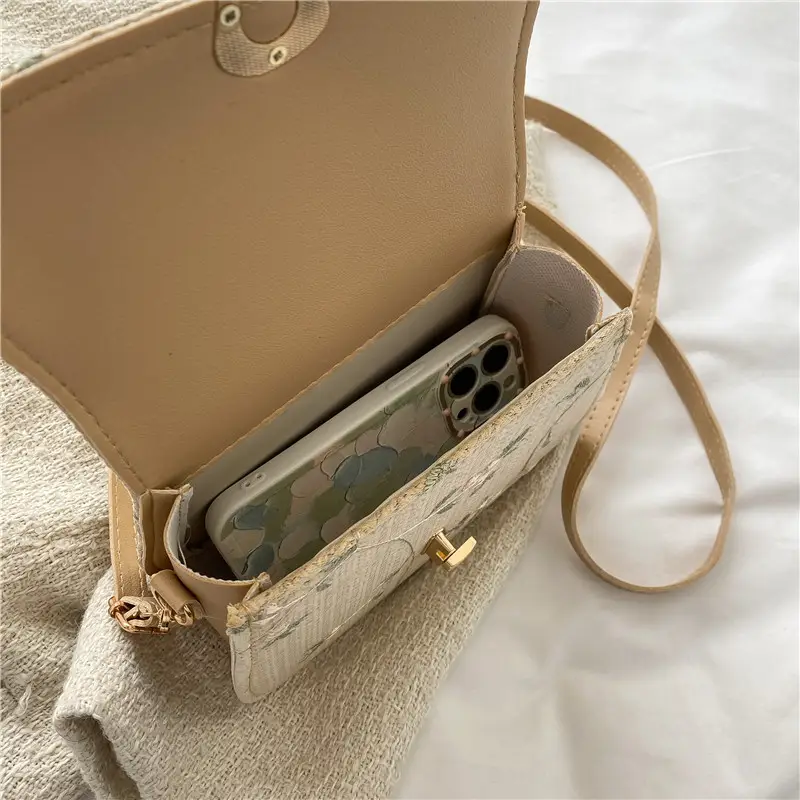 Women Floral Woven Saddle Bag Shoulder Crossbody 2026 - Image 4