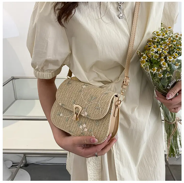 Women Floral Woven Saddle Bag Shoulder Crossbody 2026 — feature 14