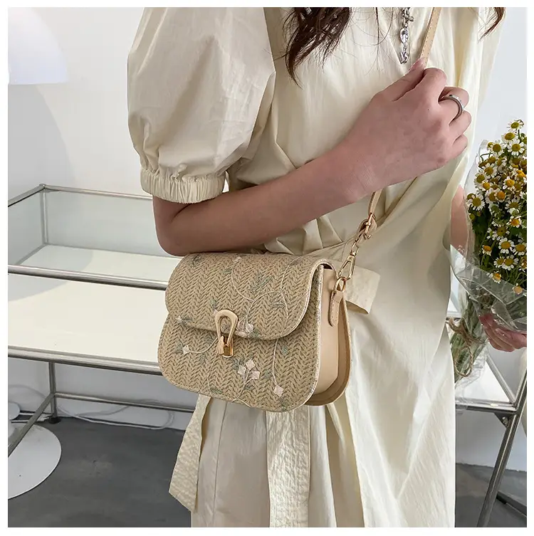 Women Floral Woven Saddle Bag Shoulder Crossbody 2026 — feature 15