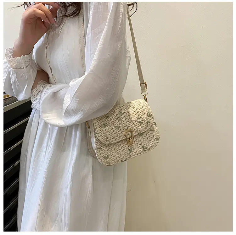 Women Floral Woven Saddle Bag Shoulder Crossbody 2026 — feature 17