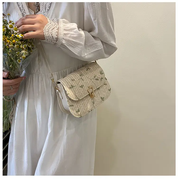 Women Floral Woven Saddle Bag Shoulder Crossbody 2026 — feature 22