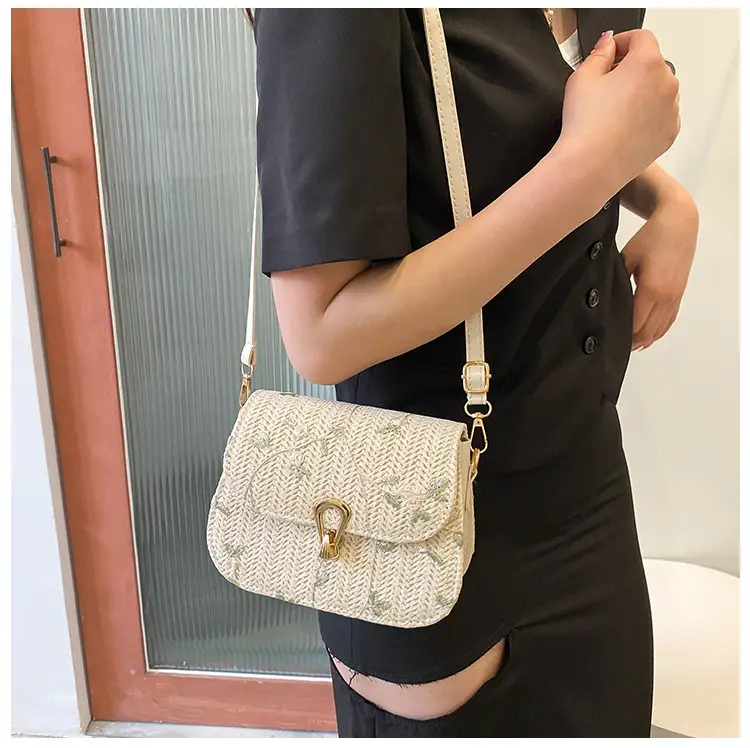 Women Floral Woven Saddle Bag Shoulder Crossbody 2026 — feature 27