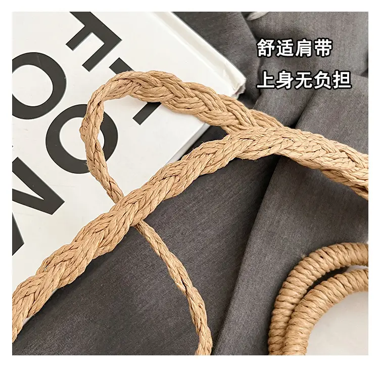 New Summer Straw Bag with Pearl Tassel for Women — feature 7