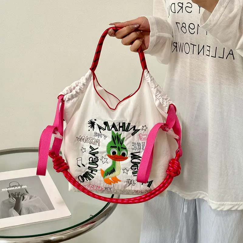 Embroidered Japanese Style Shoulder Bag for Women