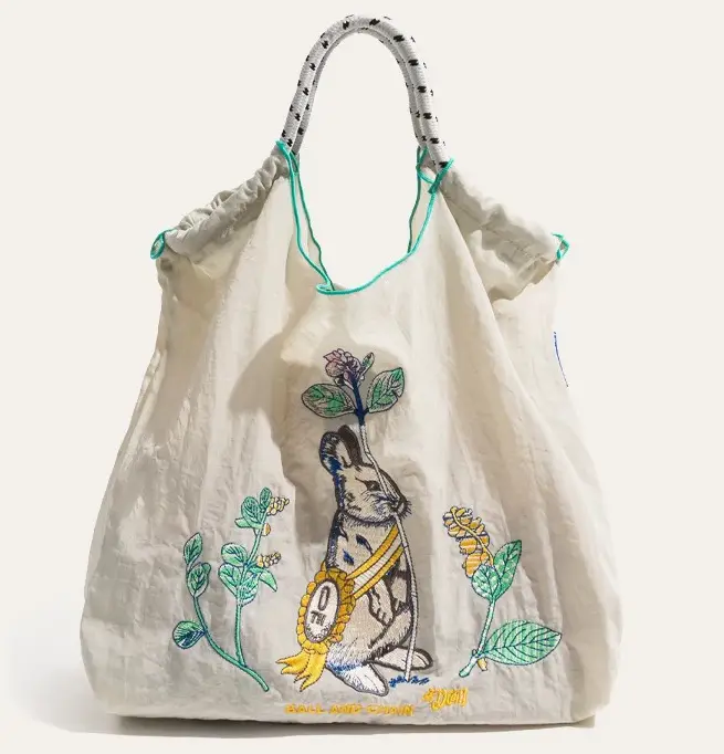 Embroidered Japanese Style Shoulder Bag for Women