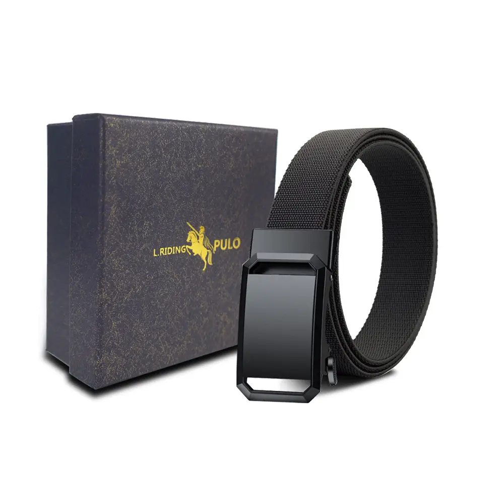 Men's Gold Buckle Genuine Leather Belt with Gift Box - Image 79