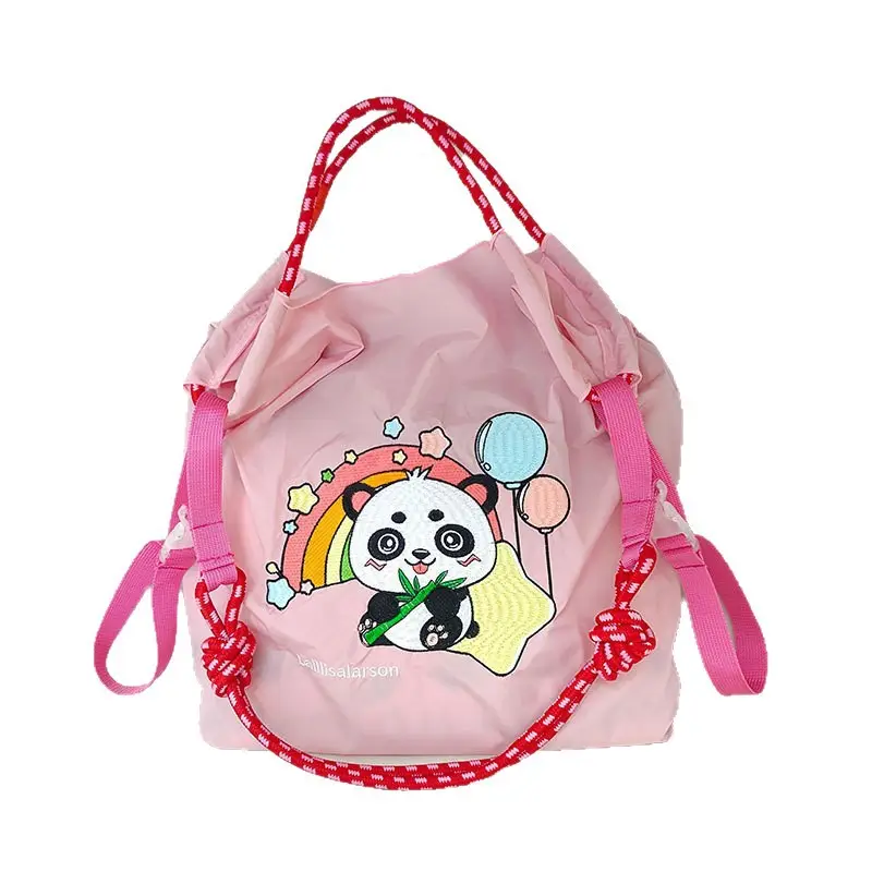 Trendy Cartoon Embroidered Canvas Tote Bag - Image 38