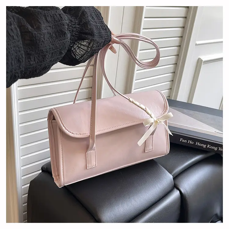 White Bow Tie Shoulder Bag for Women — feature 21