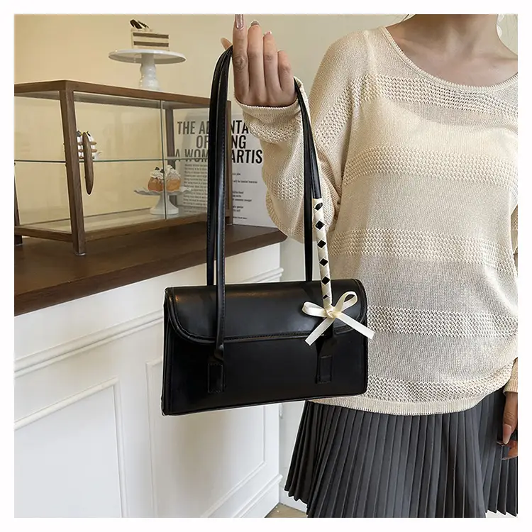 White Bow Tie Shoulder Bag for Women — feature 9
