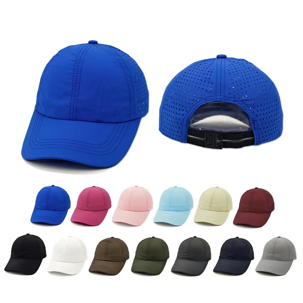 Blue Baseball Cap Customizable for Summer Sun Protection - Image 18