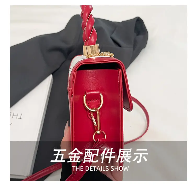 White Cherry Print Twist Bag for Women — feature 6
