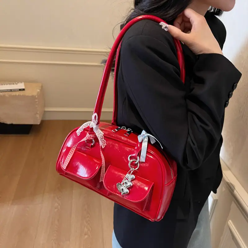 Red Korean Style Shoulder Bag for Women 2025 - Image 11