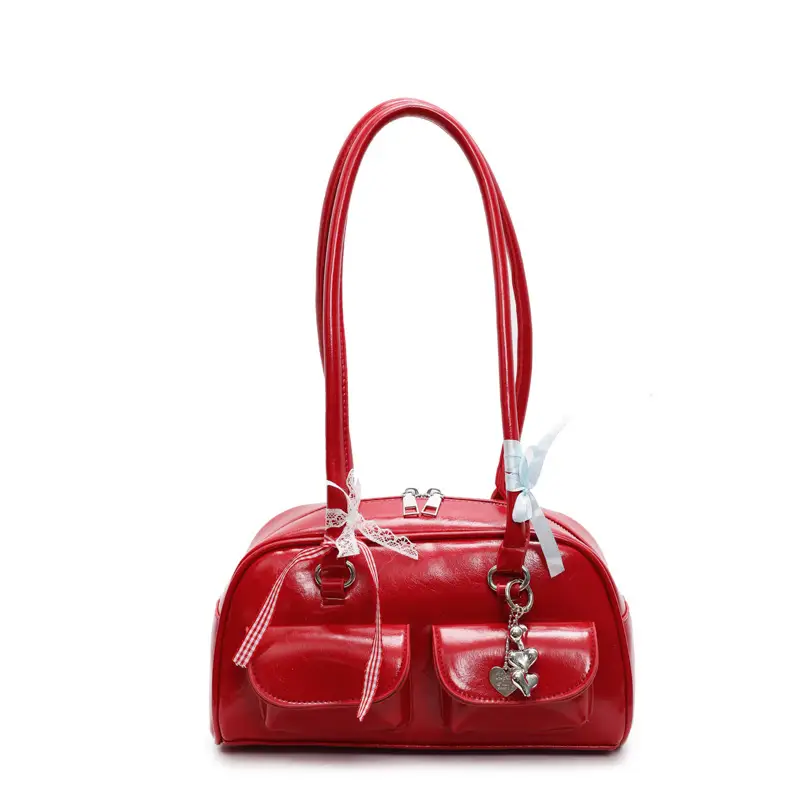 Red Korean Style Shoulder Bag for Women 2025 - Image 3