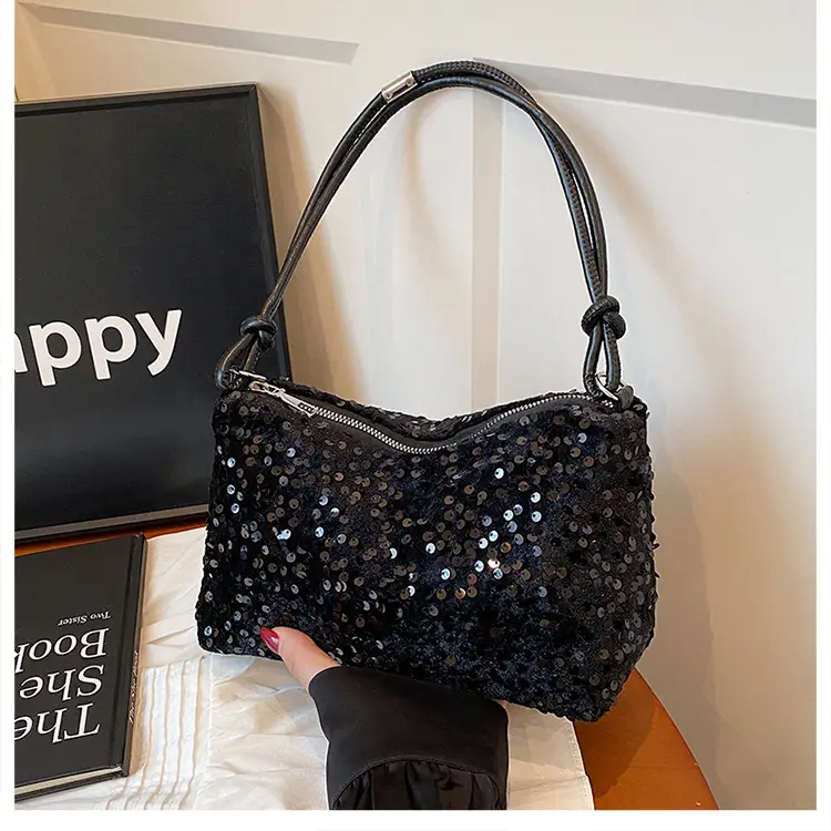 Black Sequin Shoulder Bag 2025 Women's Casual Stylish — feature 18