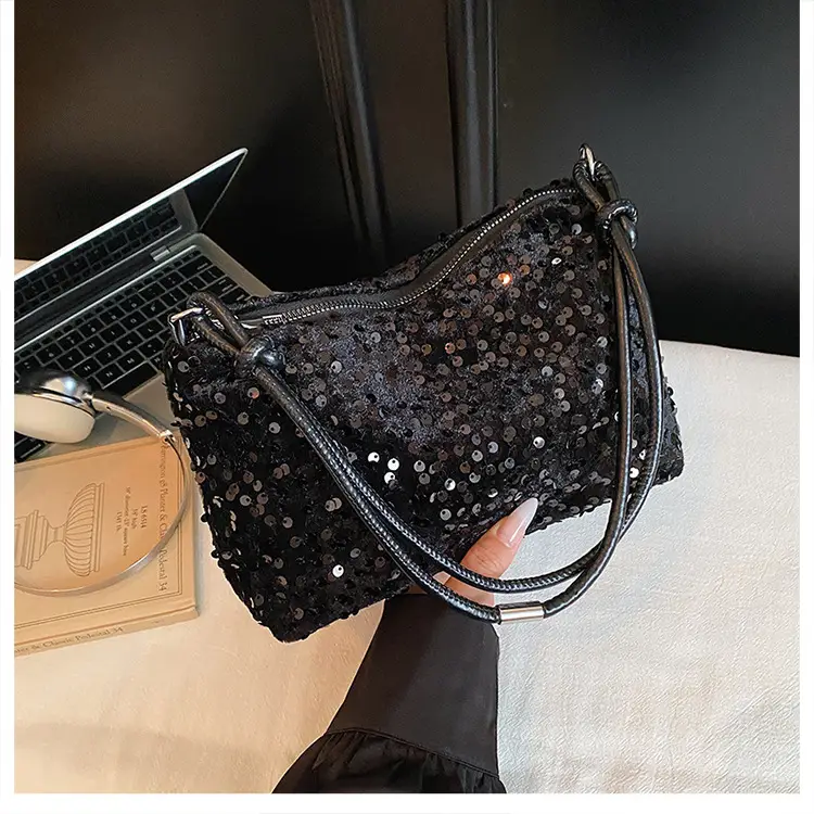 Black Sequin Shoulder Bag 2025 Women's Casual Stylish — feature 20