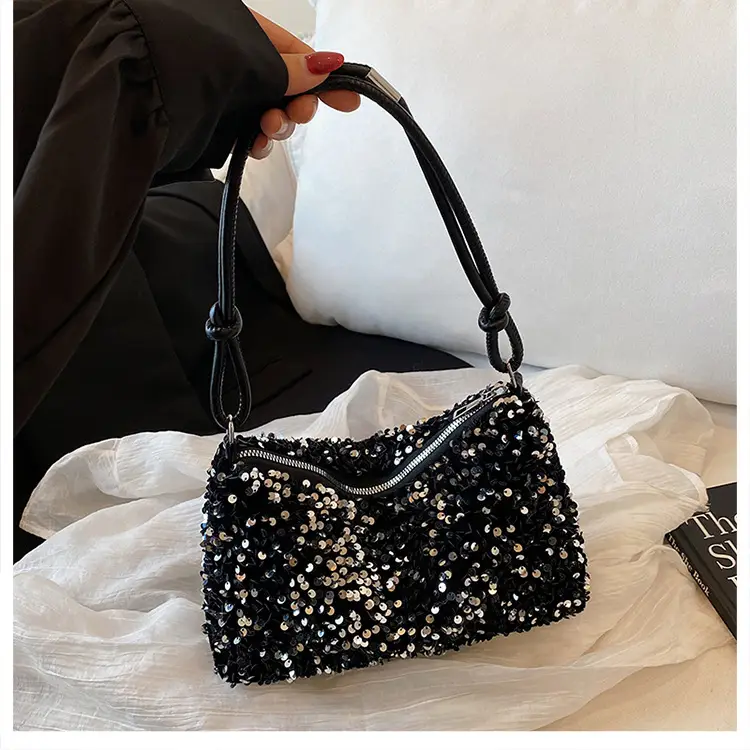 Black Sequin Shoulder Bag 2025 Women's Casual Stylish — feature 22