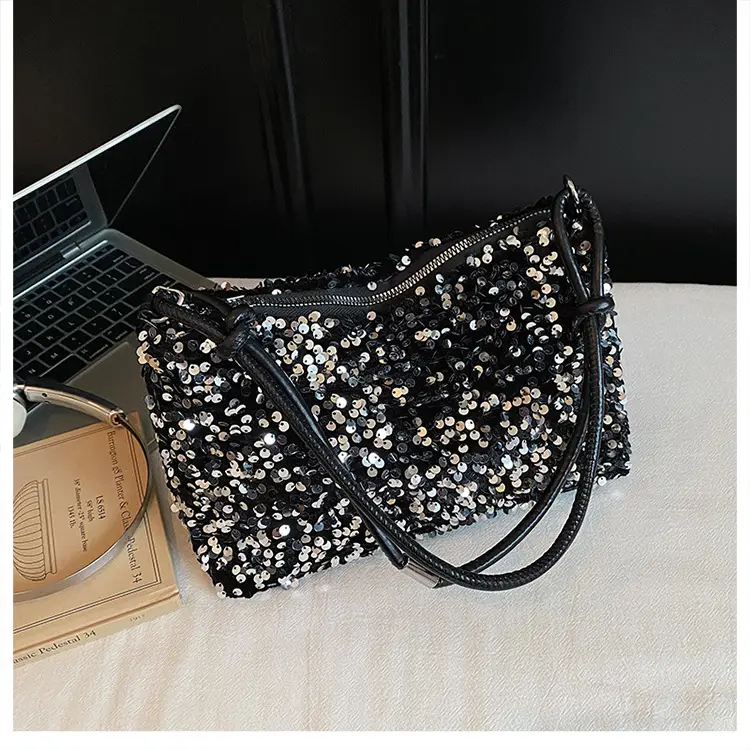 Black Sequin Shoulder Bag 2025 Women's Casual Stylish — feature 23