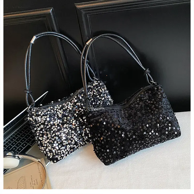 Black Sequin Shoulder Bag 2025 Women's Casual Stylish — feature 24