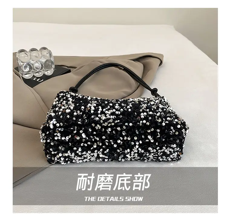 Black Sequin Shoulder Bag 2025 Women's Casual Stylish — feature 4