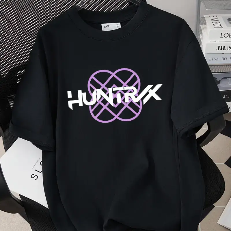 Girls Hana Printed T-Shirt Black Loose Fit Casual - Image 4