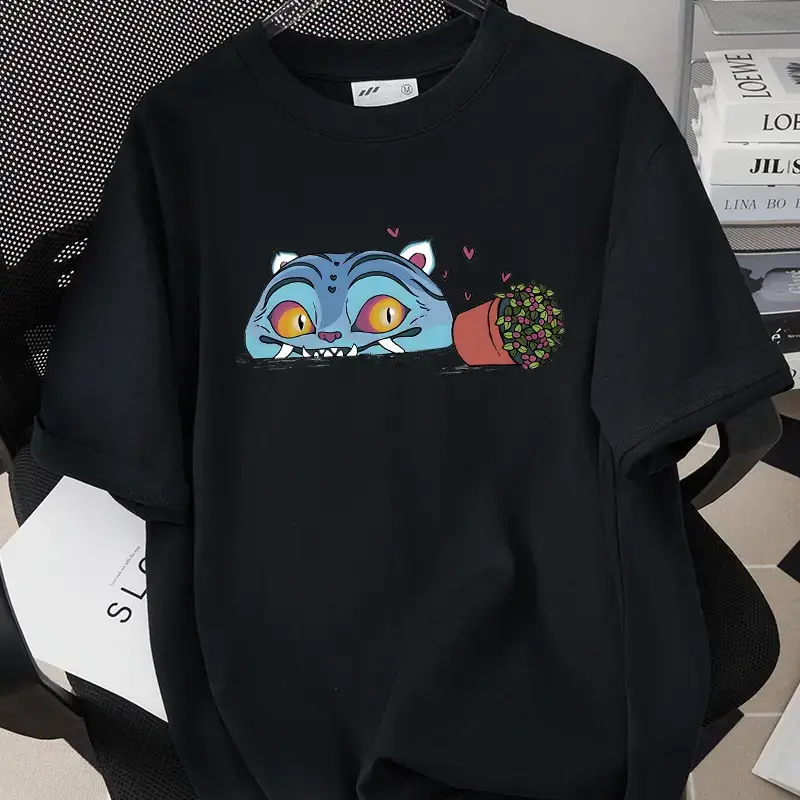 Girls Hana Printed T-Shirt Black Loose Fit Casual - Image 6