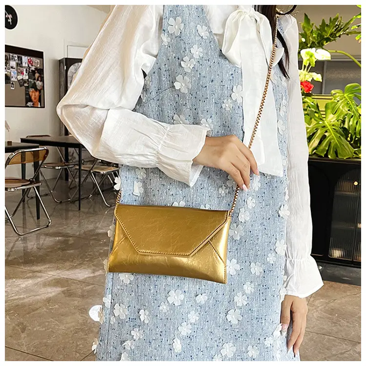 Gold Embroidered Crossbody Phone Bag for Women — feature 21