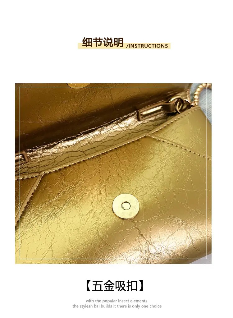 Gold Embroidered Crossbody Phone Bag for Women — feature 8