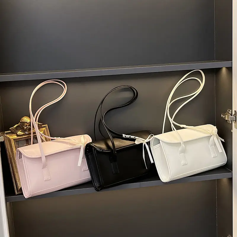Pink Leather Shoulder Bag for Women Summer 2025 - Image 7