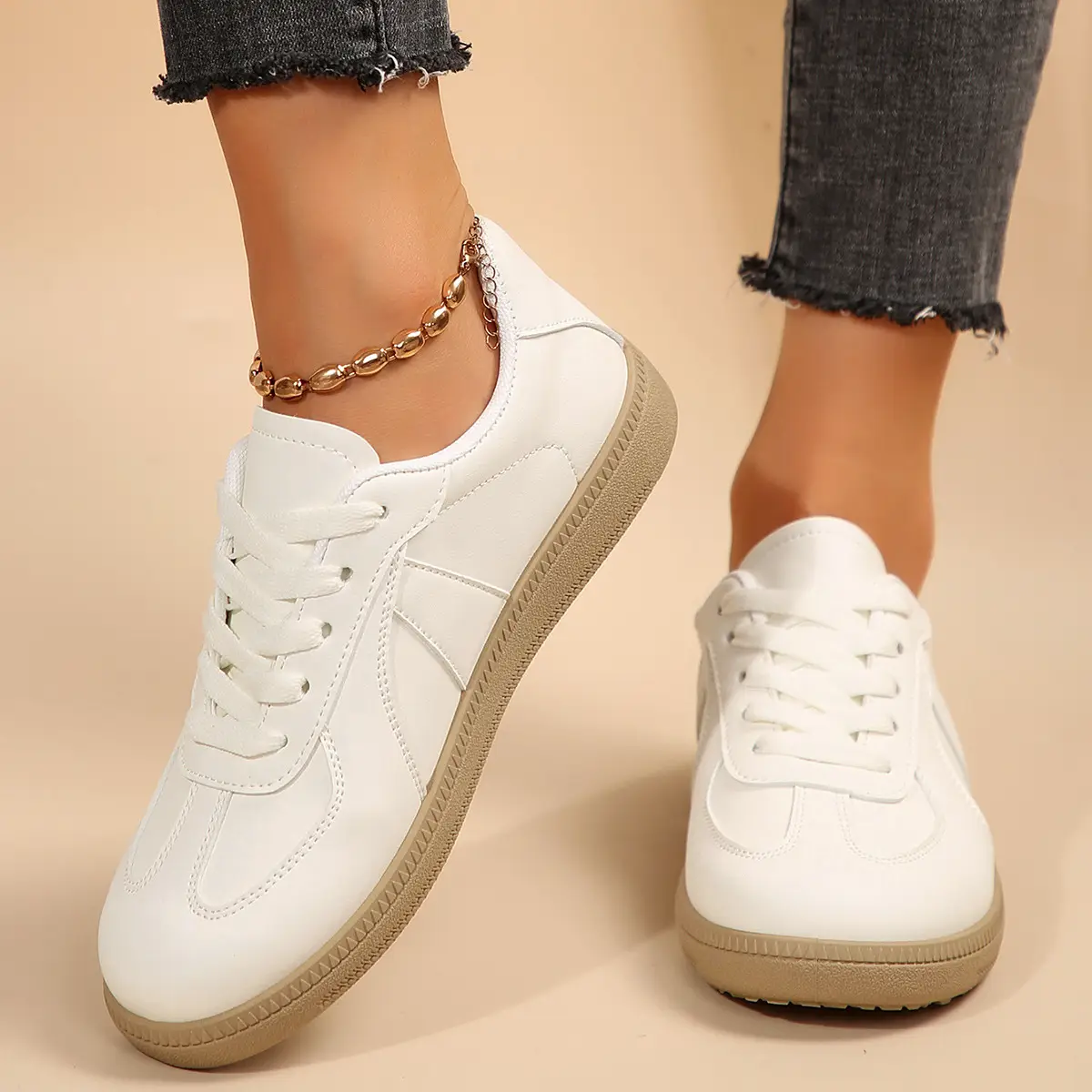 White Lace-Up Women's Summer Flats 2025 — feature 11