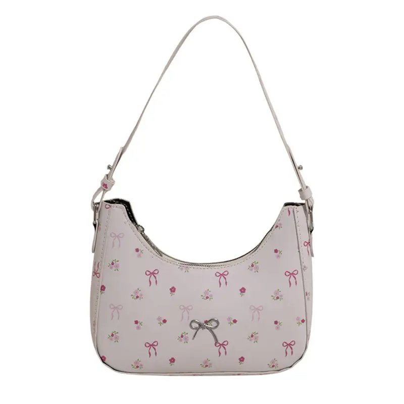 Pink Sweet Print One Shoulder Armpit Bag for Women - Image 8